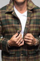 G.ABO Devito Plaid Jacket in Green Mens - Outerwear - Cloth