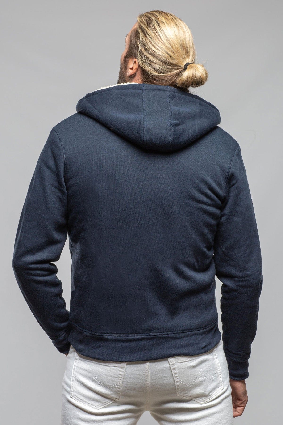 Georg Roth Bodie Sherpa Hoodie In Navy Mens - Outerwear - Overshirts