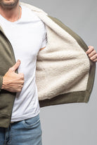 Georg Roth Bodie Sherpa Hoodie In Olive Mens - Outerwear - Overshirts