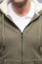 Georg Roth Bodie Sherpa Hoodie In Olive Mens - Outerwear - Overshirts