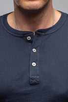 Coronado Cotton LS Henley In True Navy - AXEL'S
