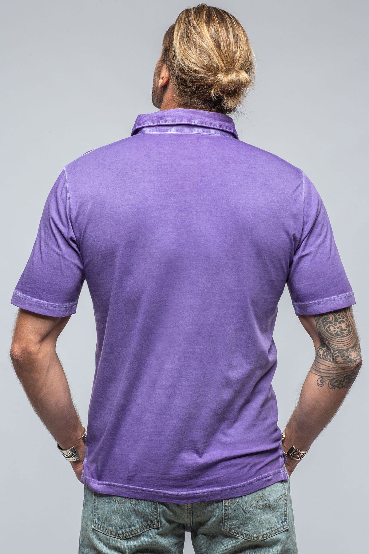 Cruz Cotton Polo in Purple - AXEL'S