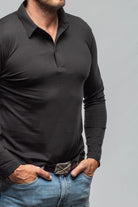 Newport Cotton Polo In Black - AXEL'S