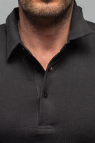 Newport Cotton Polo In Black - AXEL'S