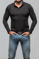 Newport Cotton Polo In Black - AXEL'S