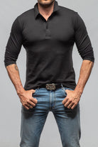 Newport Cotton Polo In Black - AXEL'S