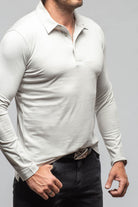 Newport Cotton Polo In Cement - AXEL'S