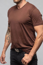 Pismo Cotton Tee In Chocolate - AXEL'S