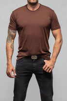 Pismo Cotton Tee In Chocolate - AXEL'S