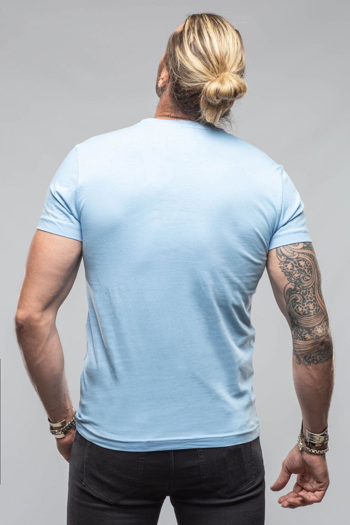 Georg Roth Pismo Cotton Tee In Sky Mens - Shirts - T-Shirts