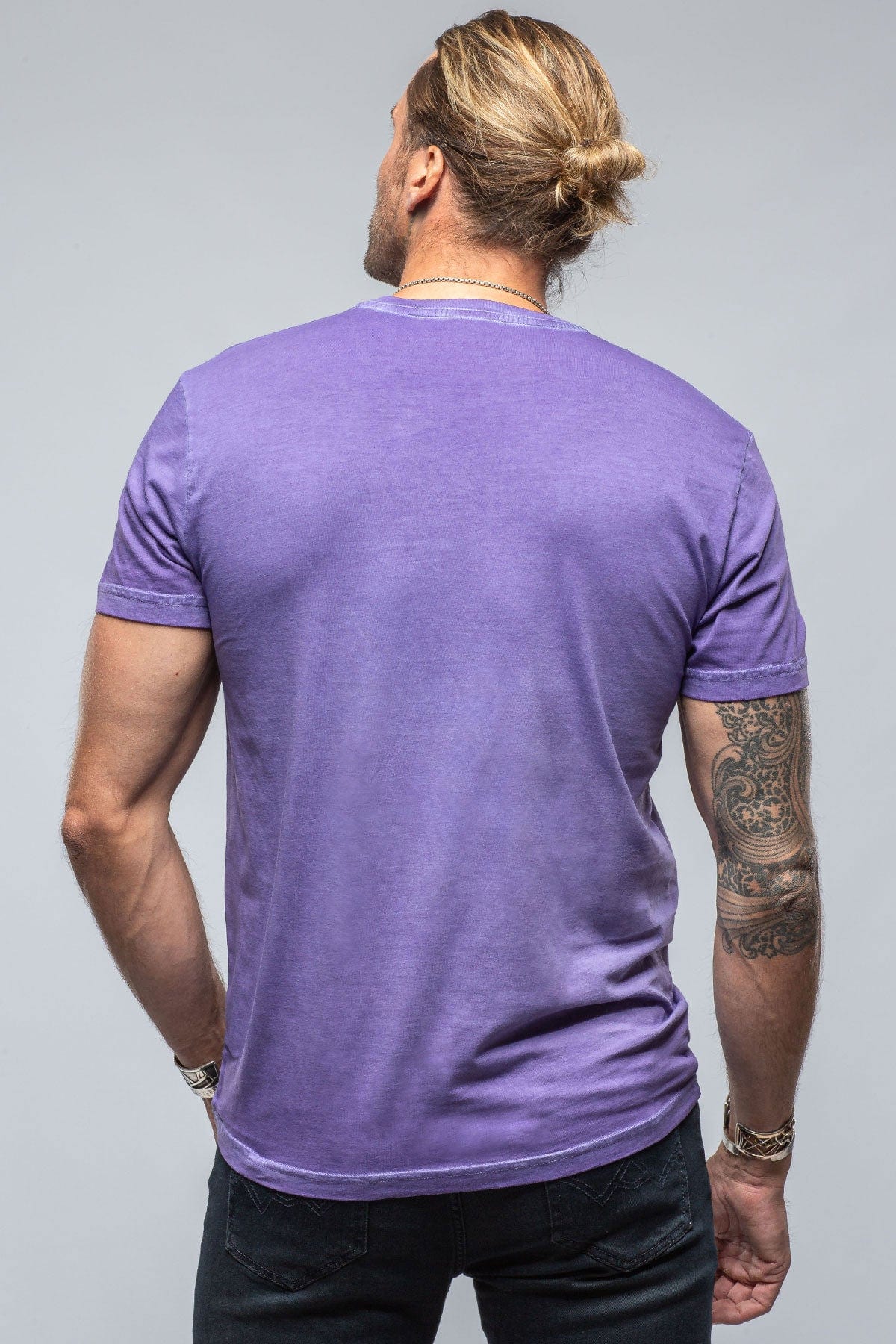 Siena Cotton V Neck In Purple - AXEL'S