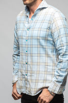 Giannetto Portofino Bamberg Snap Shirt In Blue Mens - Shirts - Dress