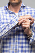 Giannetto Portofino Bentley Snap Shirt In Blue Charcoal | Mens - Shirts - Dress