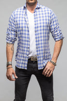 Giannetto Portofino Bentley Snap Shirt In Blue Charcoal | Mens - Shirts - Dress
