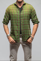 Giannetto Portofino Blissful Cotton Check Shirt In Green Window Pane | Mens - Shirts - Dress