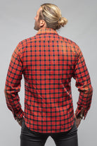 Giannetto Portofino Blissful Cotton Check Shirt In Red Black | Mens - Shirts - Dress
