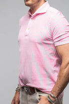 Bookers Pique Polo In Pink Stripe - AXEL'S
