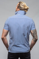 Bookers Pique Polo In Royal Blue Stripe - AXEL'S