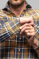 Canazei Western Snap Shirt In Navy Orange - AXEL'S