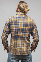 Canazei Western Snap Shirt In Navy Orange - AXEL'S