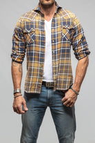 Canazei Western Snap Shirt In Navy Orange - AXEL'S