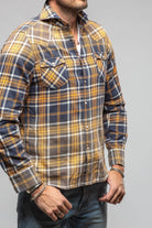 Canazei Western Snap Shirt In Navy Orange - AXEL'S