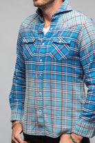 Giannetto Portofino Cascade Western Snap Shirt In Blue Mens - Shirts - Dress