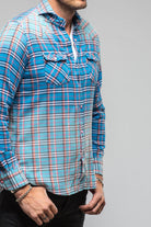 Giannetto Portofino Cascade Western Snap Shirt In Blue Mens - Shirts - Dress