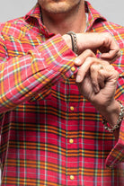 Giannetto Portofino Cascade Western Snap Shirt In Red Mens - Shirts - Dress