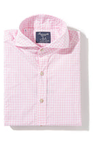 Giannetto Portofino Diago Cotton Gingham Check Shirt In Pink Mens - Shirts - Dress