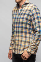 Giannetto Portofino Dolomite Washed Snap Shirt In Blue Orange Mens - Shirts - Dress
