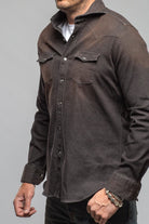 Giannetto Portofino Elias Denim Western Snap Shirt In Black Mens - Shirts - Dress