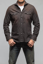 Giannetto Portofino Elias Denim Western Snap Shirt In Black Mens - Shirts - Dress