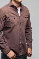 Giannetto Portofino Elias Denim Western Snap Shirt In Brown Mens - Shirts - Dress