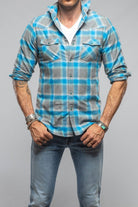 Enchanted Western Cotton Snap In Sprayed Blue - AXEL'S