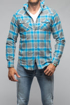 Enchanted Western Cotton Snap In Sprayed Blue - AXEL'S