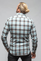 Giannetto Portofino Enchanted Western Cotton Snap In Sprayed Light Blue | Mens - Shirts - Dress