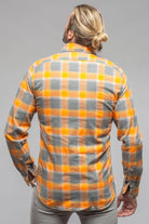 Giannetto Portofino Enchanted Western Cotton Snap In Sprayed Orange | Mens - Shirts - Dress