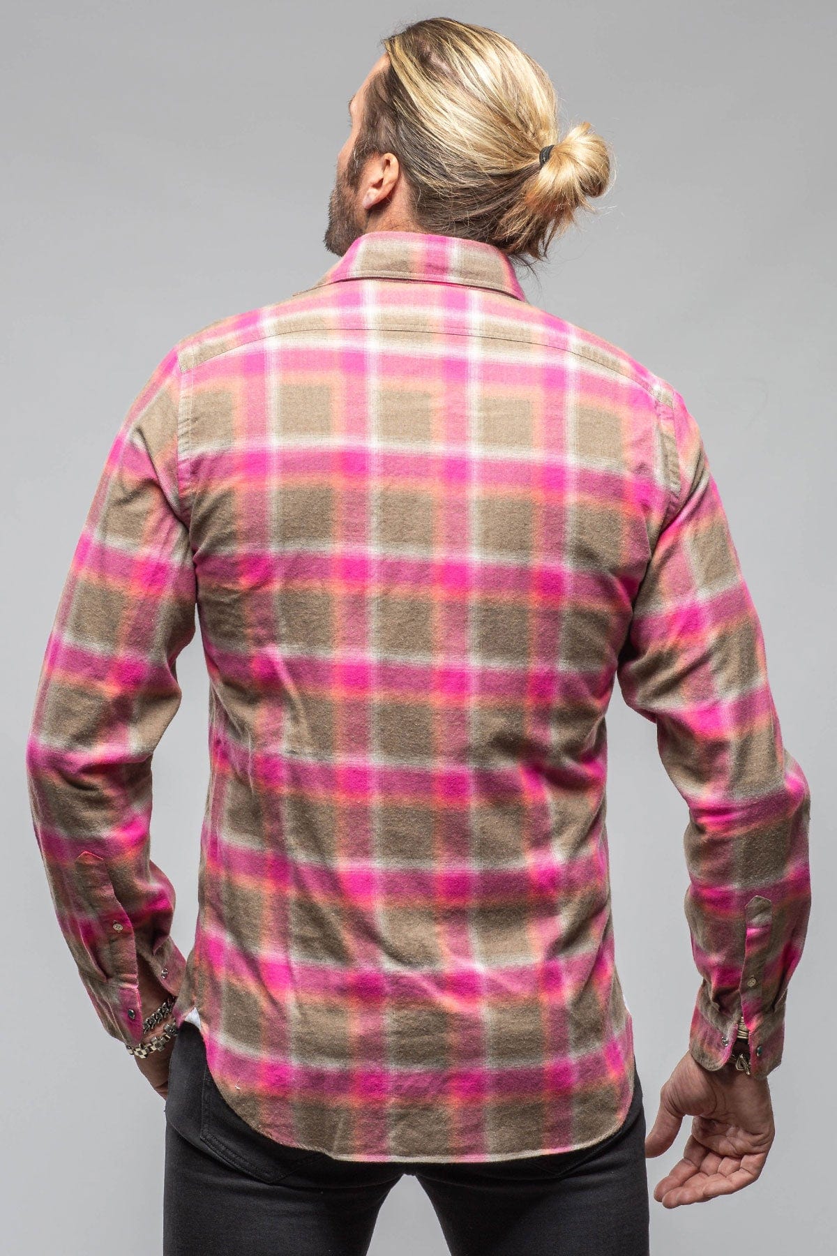 Giannetto Portofino Enchanted Western Cotton Snap In Sprayed Pink Mens - Shirts - Dress