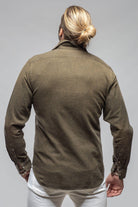 Giannetto Portofino Golden Sand Washed Snap Shirt In Chocolate Mens - Shirts - Dress