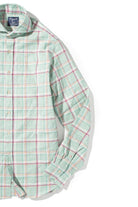 Giannetto Portofino Kirin Cotton Linen Check Shirt In Green Mens - Shirts - Dress