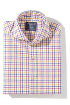 Giannetto Portofino Knob Cotton Check Shirt In Multi Mens - Shirts - Dress