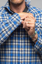Lagoon Washed Western Check In Blue Black - AXEL'S