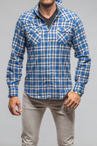 Lagoon Washed Western Check In Blue Black - AXEL'S