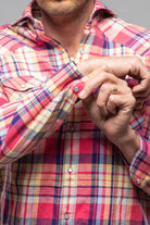 Lyles Western Snap Shirt In Raspberry - AXEL'S