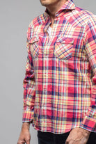 Lyles Western Snap Shirt In Raspberry - AXEL'S