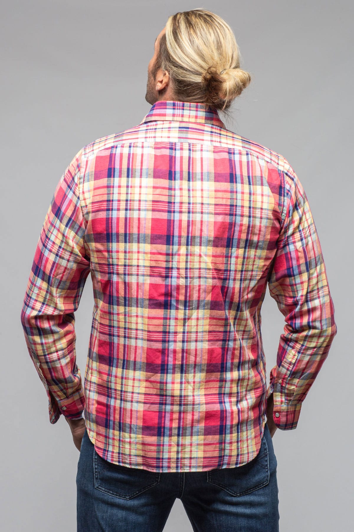 Giannetto Portofino Lyles Western Snap Shirt In Raspberry Mens - Shirts - Dress