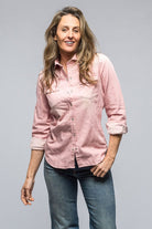 Misty Sand Washed Jean Shirt In Pink - AXEL'S