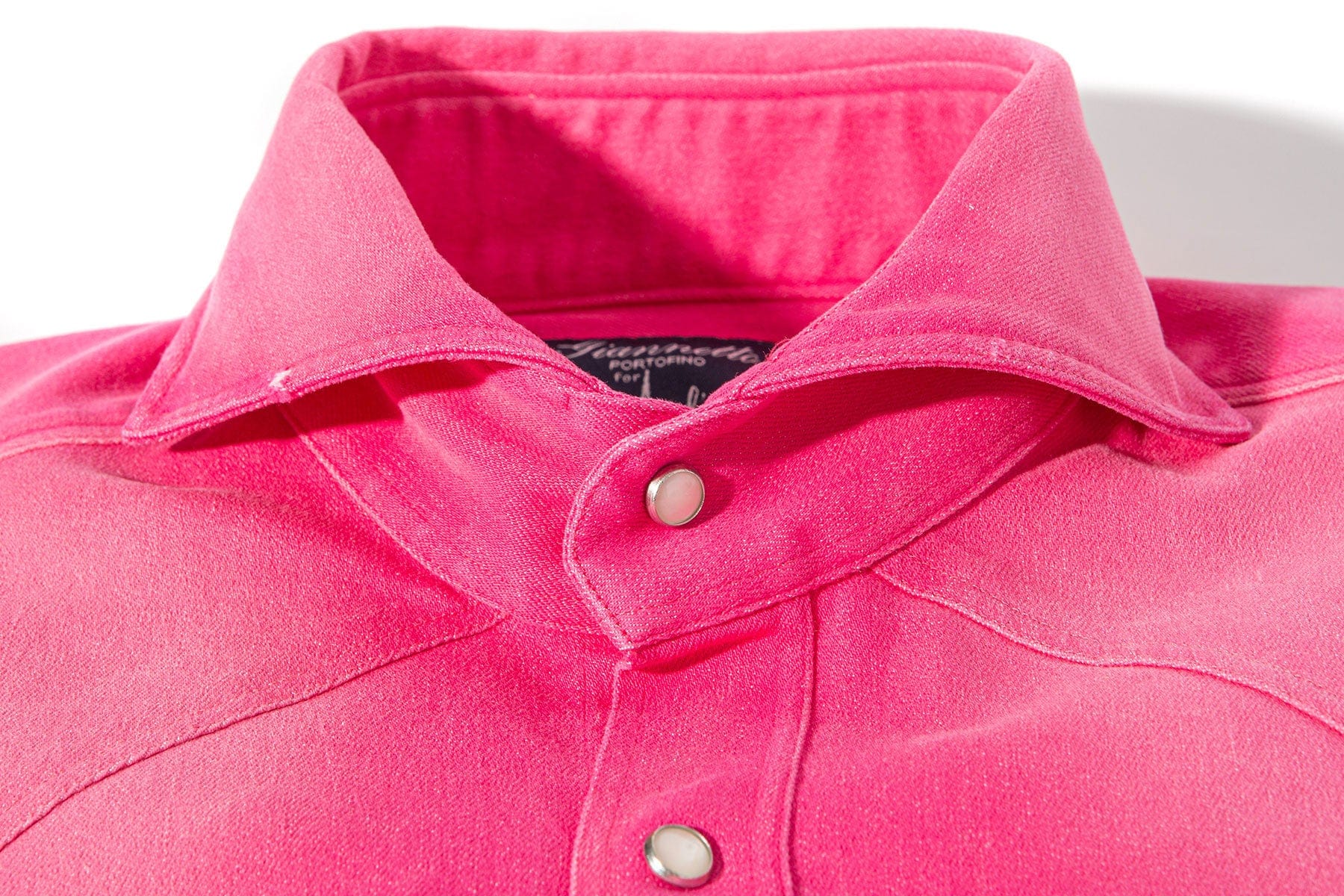 Giannetto Portofino Rebel Western Cotton Stretch Shirt In Fuchsia Mens - Shirts - Dress