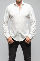 Giannetto Portofino Serenity Cotton Cashmere Jersey In Cream | Mens - Shirts - Dress
